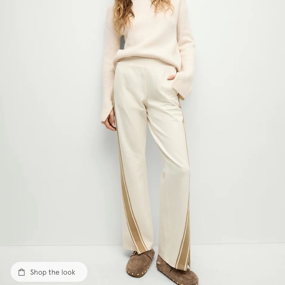 The Upside Pants - THE UPSIDE SUN VALLEY PETRA FLARE WOMENS TRACK SWEATS WIDE LEG PANT M